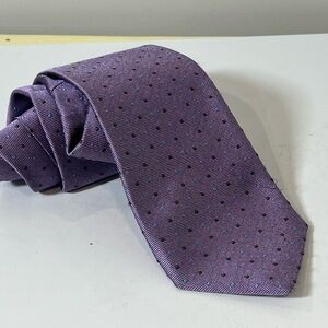 Robert Talbott Carmel Hand Sewn Made in USA 100% Silk Purple Polka Dot Tie